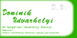 dominik udvarhelyi business card